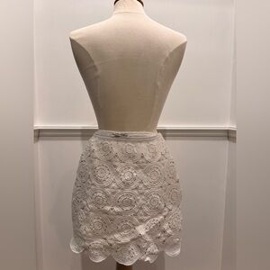 Abercrombie & Fitch Cream Crochet Skirt